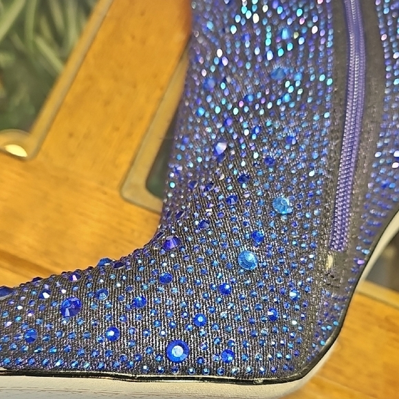Jessica Simpson Glittering Blue Boots - Picture 7 of 13